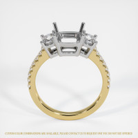 14K White & Yellow Three Stone Ring Setting Image