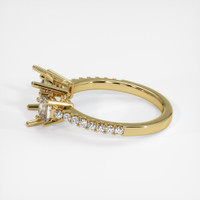 14K Yellow Gold Pave Ring Setting Image