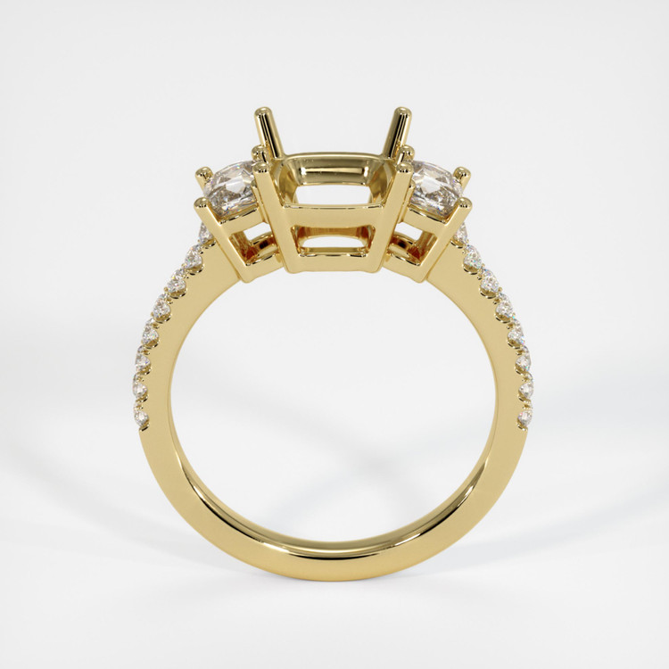 14K Yellow Gold Pave Ring Setting