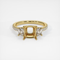 18K Yellow Gold Pave Ring Setting Image