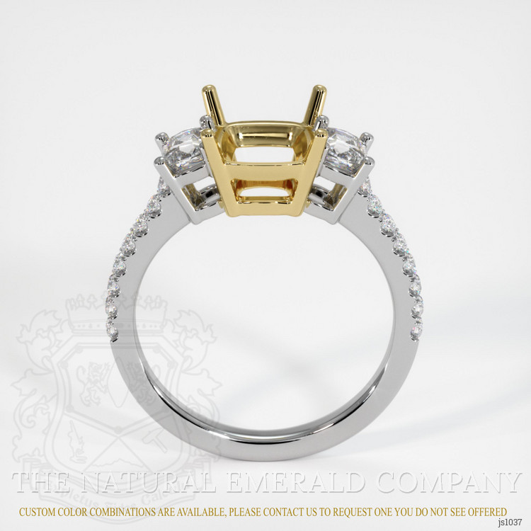 18K Yellow & White Pave Ring Setting