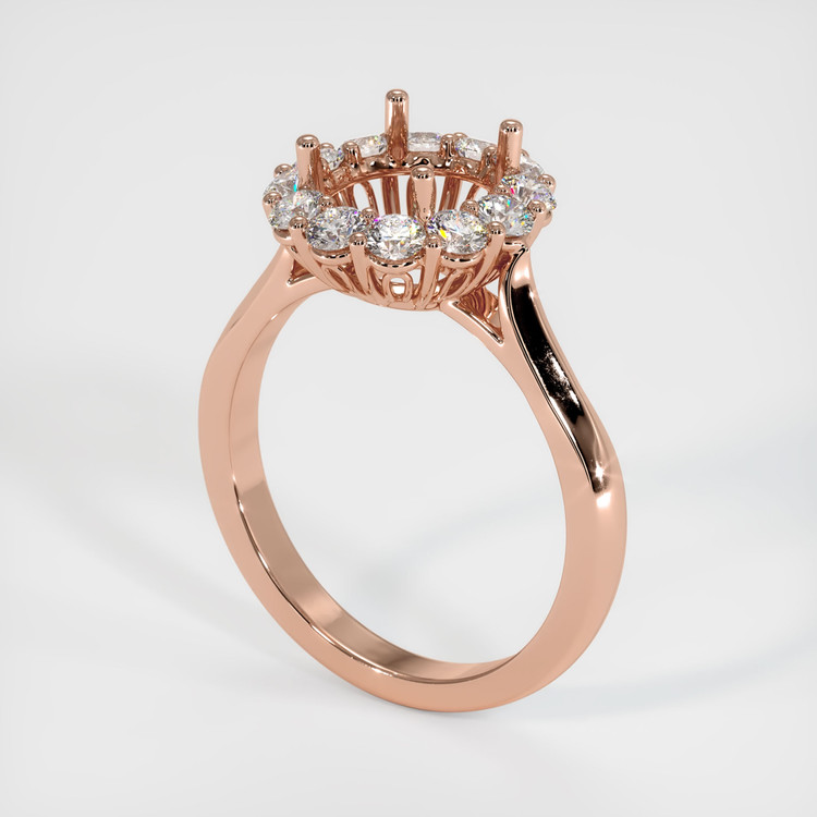 14K Rose Gold Antique Style Ring Setting