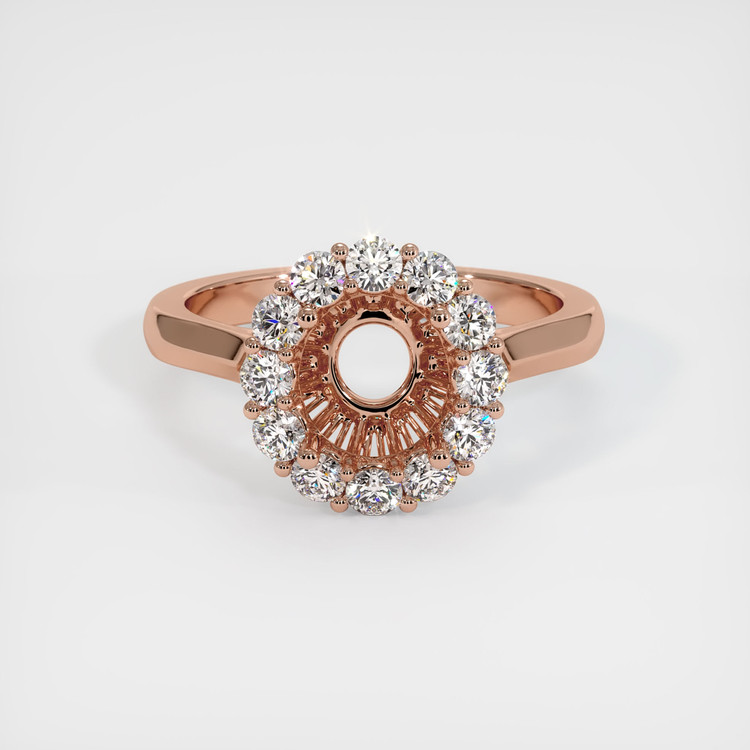 14K Rose Gold Antique Style Ring Setting