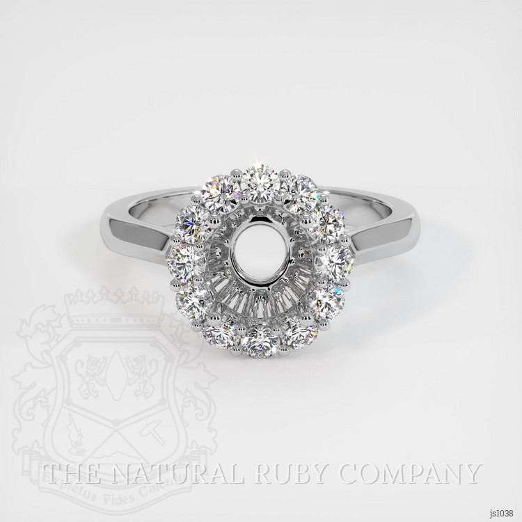10K White Gold Antique Style Ring Setting