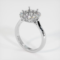 Antique Style Ruby Ring 2.31 Ct., 14K White Gold Combination Setting