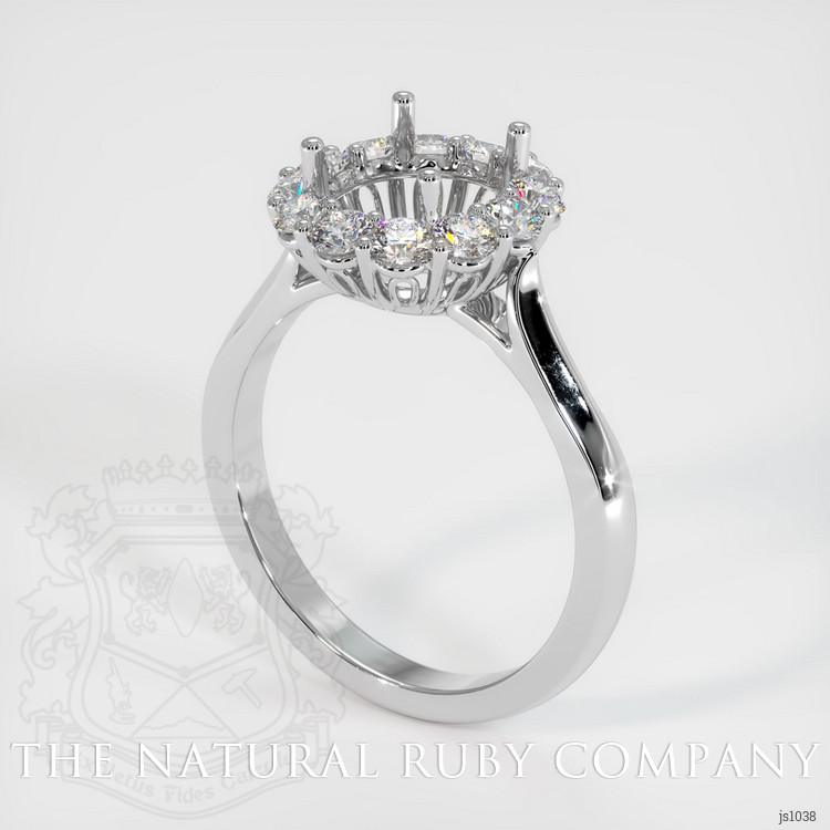 14K White Gold Antique Style Ring Setting