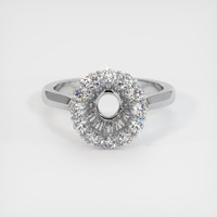 14K White Gold Antique Style Ring Setting Image