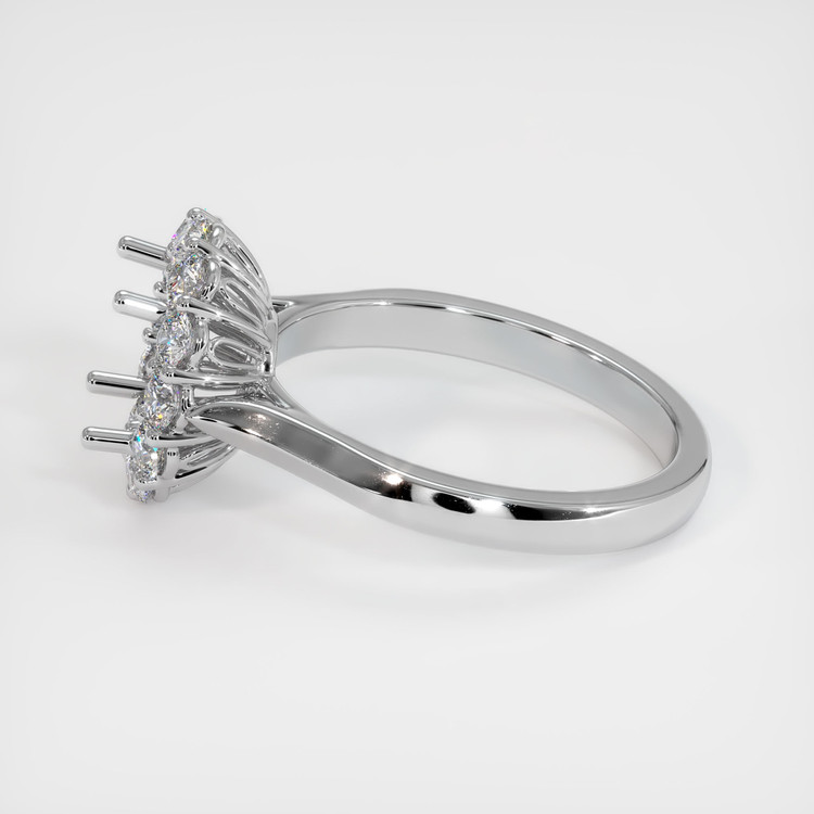 14K White Gold Antique Style Ring Setting