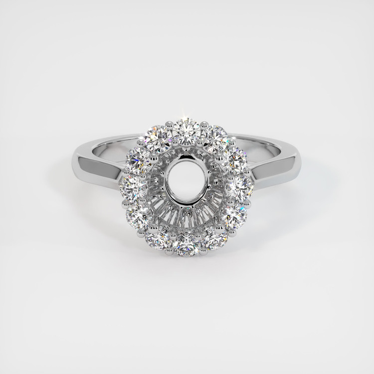 18K White Gold Antique Style Ring Setting