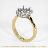 14K White & Yellow Antique Style Ring Setting Video