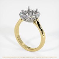 18K White & Yellow Antique Style Ring Setting Video