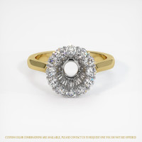 18K White & Yellow Antique Style Ring Setting Image