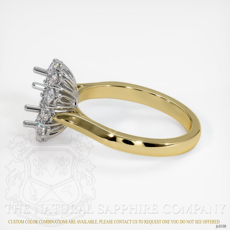 18K White & Yellow Antique Style Ring Setting
