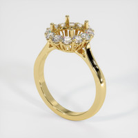 18K Yellow Gold Antique Style Ring Setting Video