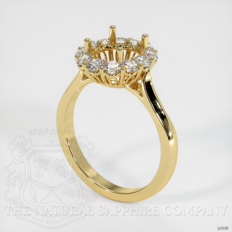 18K Yellow Gold Antique Style Ring Setting