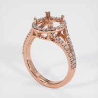 14K Rose Gold Pave Ring Setting Video
