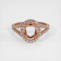 14K Rose Gold Pave Ring Setting Image