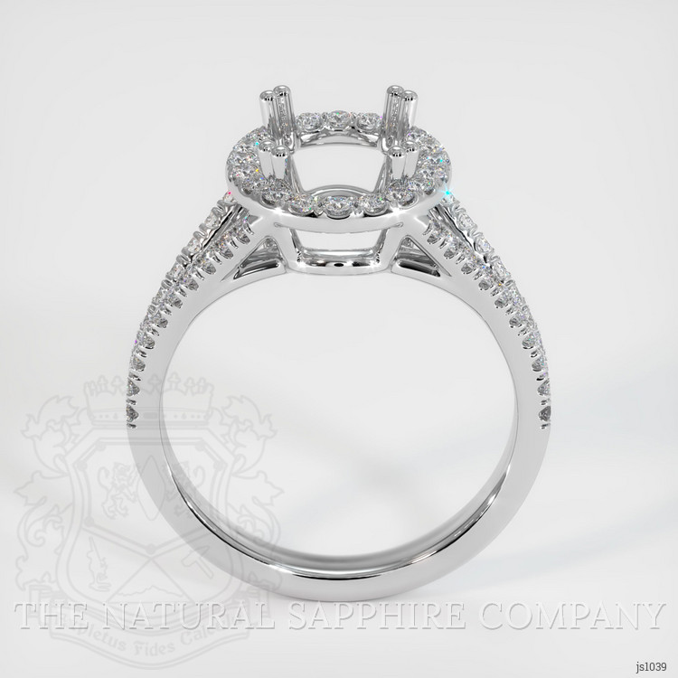10K White Gold Pave Ring Setting