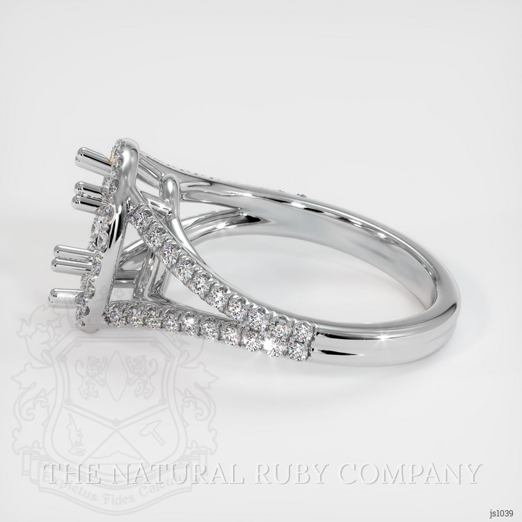 14K White Gold Pave Ring Setting