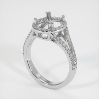 18K White Gold Pave Ring Setting Video