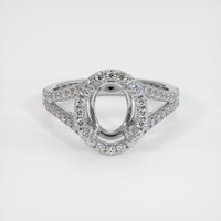18K White Gold Pave Ring Setting Image