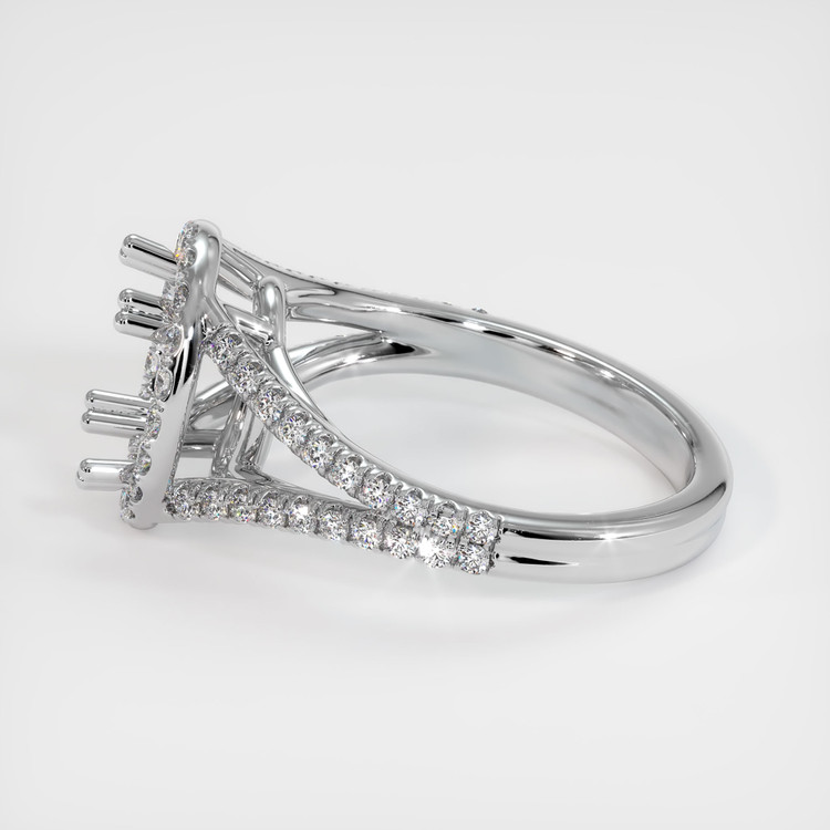 18K White Gold Pave Ring Setting