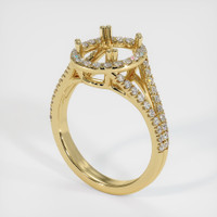 14K Yellow Gold Pave Ring Setting Video