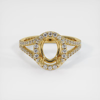 14K Yellow Gold Pave Ring Setting Image