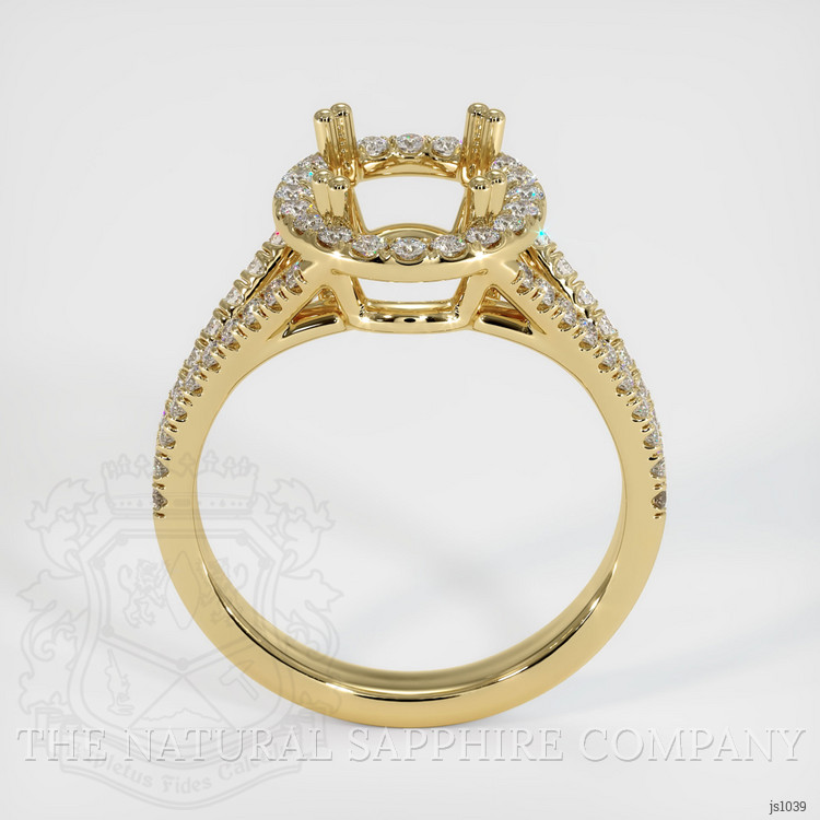 14K Yellow Gold Pave Ring Setting
