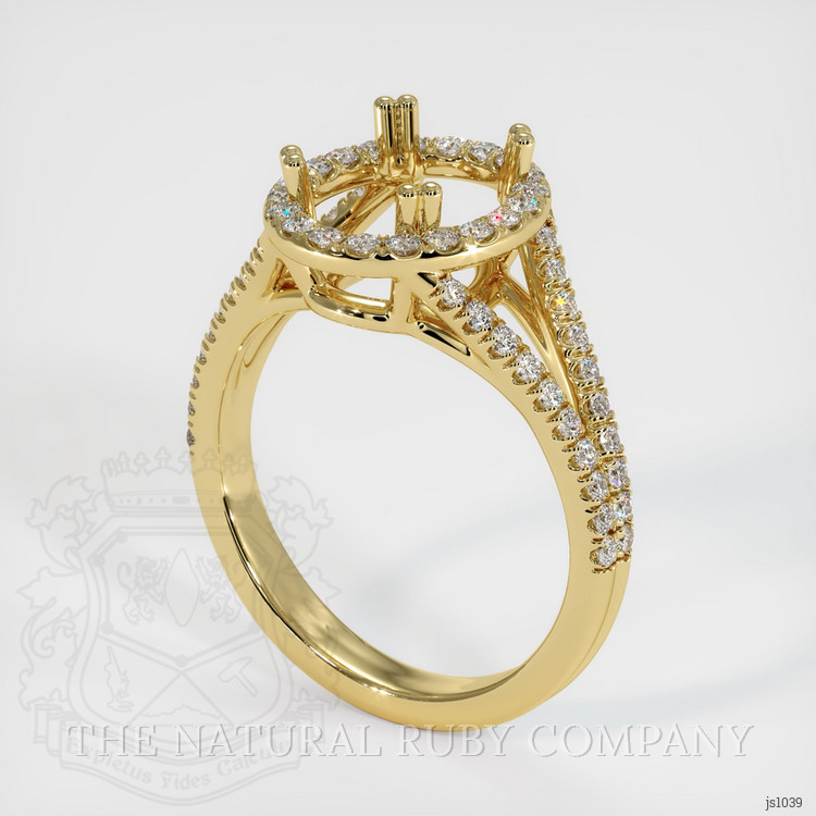 18K Yellow Gold Pave Ring Setting