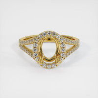 18K Yellow Gold Pave Ring Setting Image