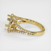 18K Yellow Gold Pave Ring Setting Image