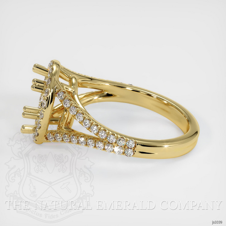 18K Yellow Gold Pave Ring Setting