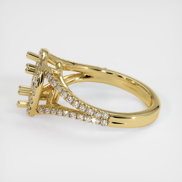 18K Yellow Gold Pave Ring Setting