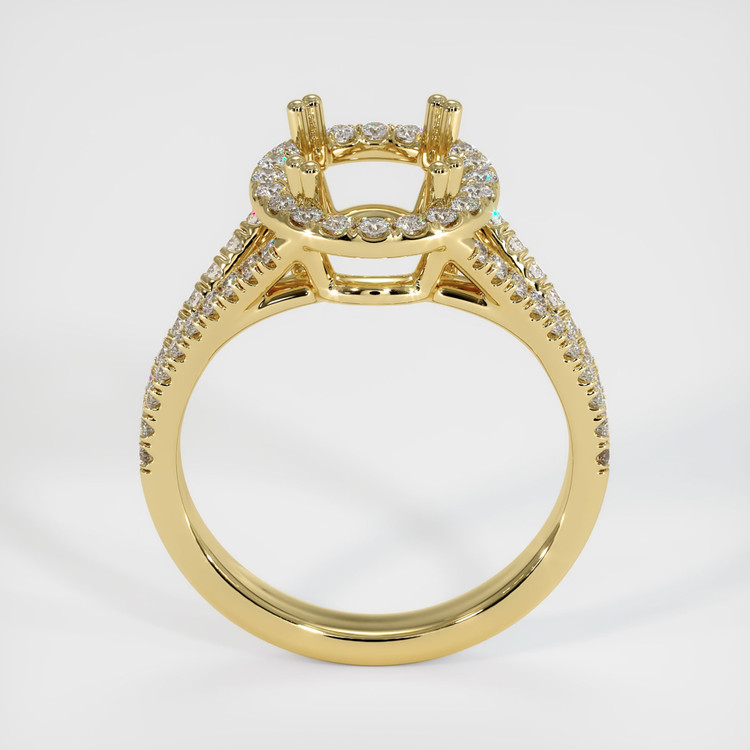 18K Yellow Gold Pave Ring Setting