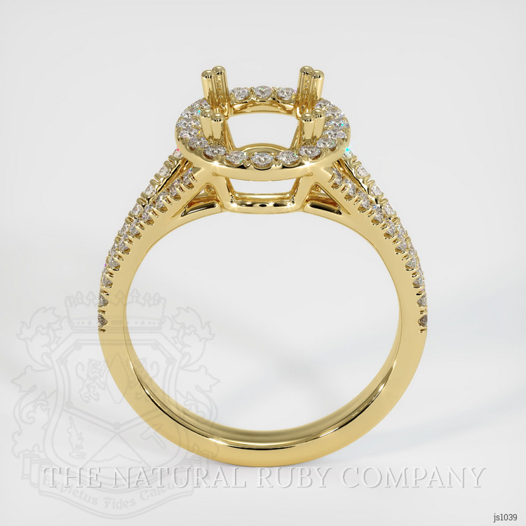 18K Yellow Gold Pave Ring Setting