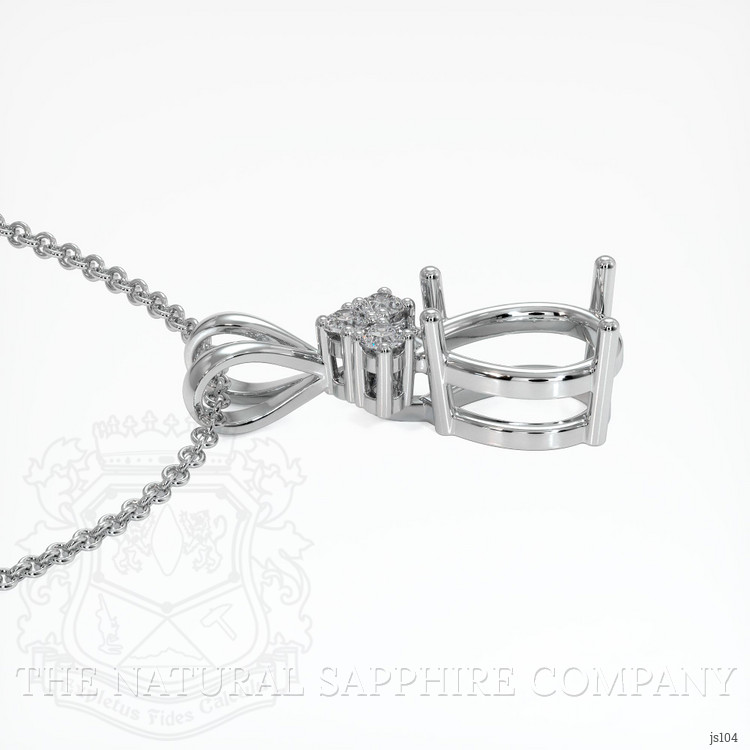 Platinum 950 Accent Stones Pendant Setting
