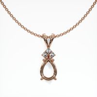 14K Rose Gold Accent Stones Pendant Setting Video