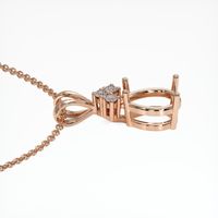 14K Rose Gold Accent Stones Pendant Setting Image