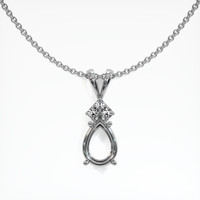 10K White Gold Accent Stones Pendant Setting Video