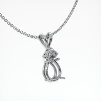 10K White Gold Accent Stones Pendant Setting Image