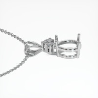 10K White Gold Accent Stones Pendant Setting Image