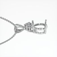 14K White Gold Accent Stones Pendant Setting Image