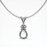 18K White Gold Accent Stones Pendant Setting Video