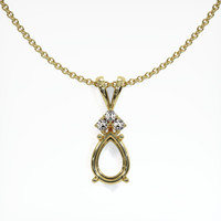 10K Yellow Gold Accent Stones Pendant Setting Video