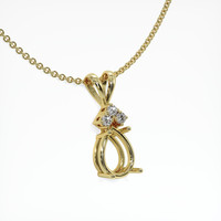 10K Yellow Gold Accent Stones Pendant Setting Image