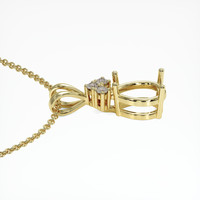 10K Yellow Gold Accent Stones Pendant Setting Image