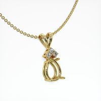 18K Yellow Gold Accent Stones Pendant Setting Image