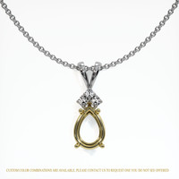 14K Yellow & White Accent Stones Pendant Setting Video