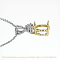 14K Yellow & White Accent Stones Pendant Setting Image